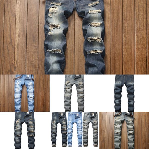

ysy36 fashion american jeans man flag jeans men's stretch slim fit white trousers street casual mennational flag print denim punk pants, Black