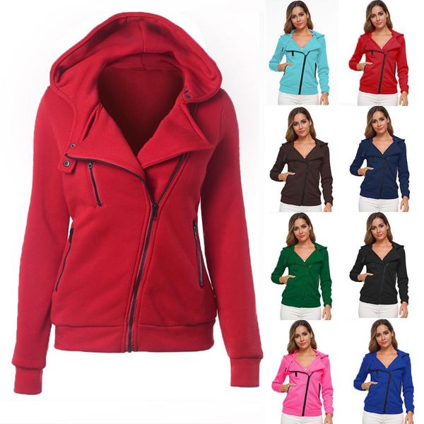 

fashion women hoodies jacket women long sleeve hoodies jackets zipper jumper overcoat outwear harajuku female sweatshirts, Black;brown