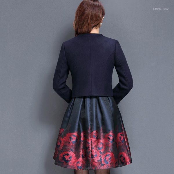 

work dresses womens suits elegant vintage a-line dress office lady wear with black jacket slim spring autumn female formal clothes1, White;black