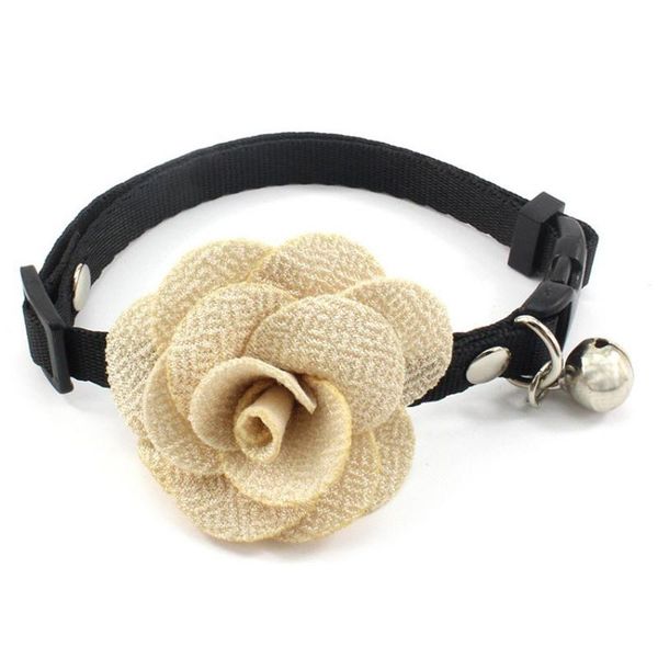 

cat collar pet valentine's day collars rose bell dogs adjustable pet supplies