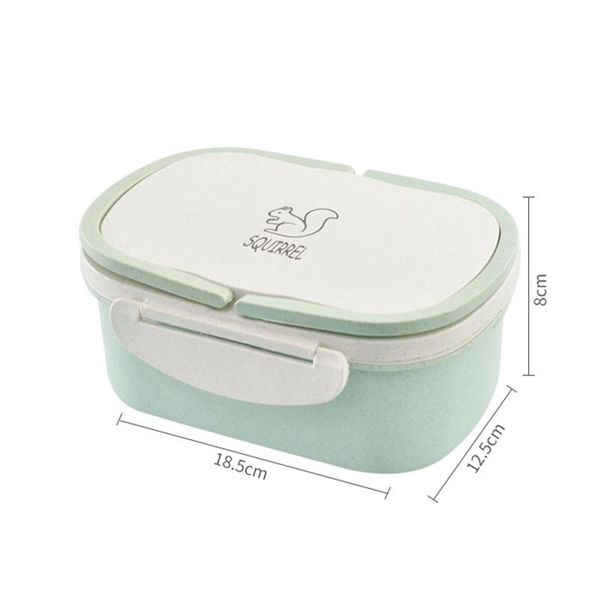 

baispo microwavable lunch box wheat straw cartoon bento box with spoon portable food storage container for picnic office work bbydov lg2010