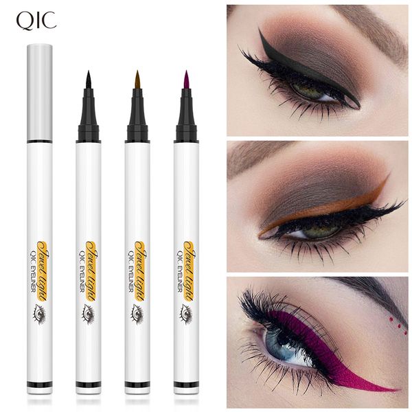 

qic color liquid eyeliner pencil eyeliner waterproof black brown pink 3 color long-lasting quick dry makeup eyeliner pen