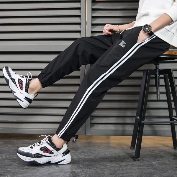 

nine point men's casual sports sports pantsfall 2020 loose casual pants corset harun studentssmall feet men's pants dig9o, Blue