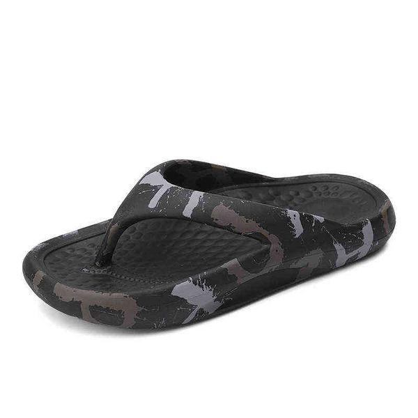 

beach flip flops men's fashion wear sandals light breathable outdoor slippers, Black