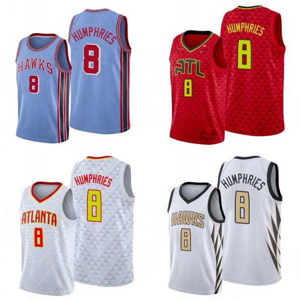

atlanta hawks men isaac humphries basketball jersey, Black