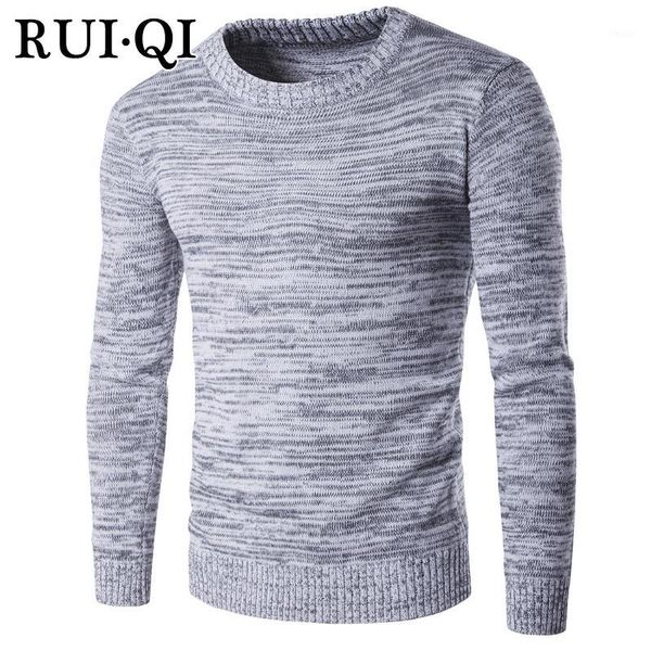

rui qi men sweater clothes 2018 spring autumn fashion pullovers sweater o-neck gray solid k-15-y2511, White;black
