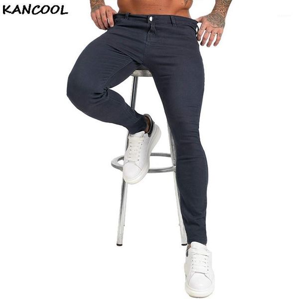 

adisputent summer men's jeans solid color loose classic casual jeans men straight slim fashion beam foot denim trousers male1, Blue