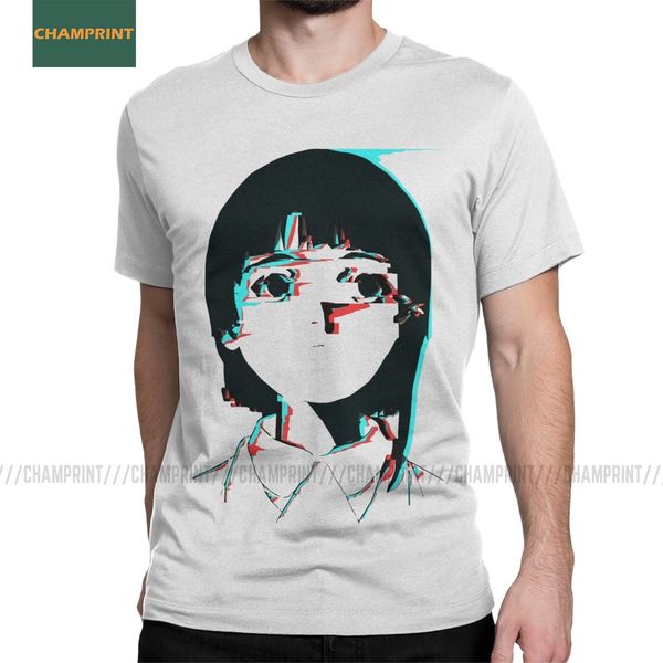 

serial experiments lain 3d glitch for iwakura manga japanese tees short sleeve new arrival sport hooded sweatshirt hoodie men t shirt