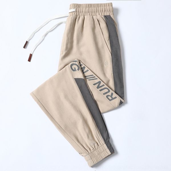 

9gfb5 2020 autumn new 4cu8r small leg men's pants loose sports tie leg capris casual sports casual pant pant men's pants style, Blue