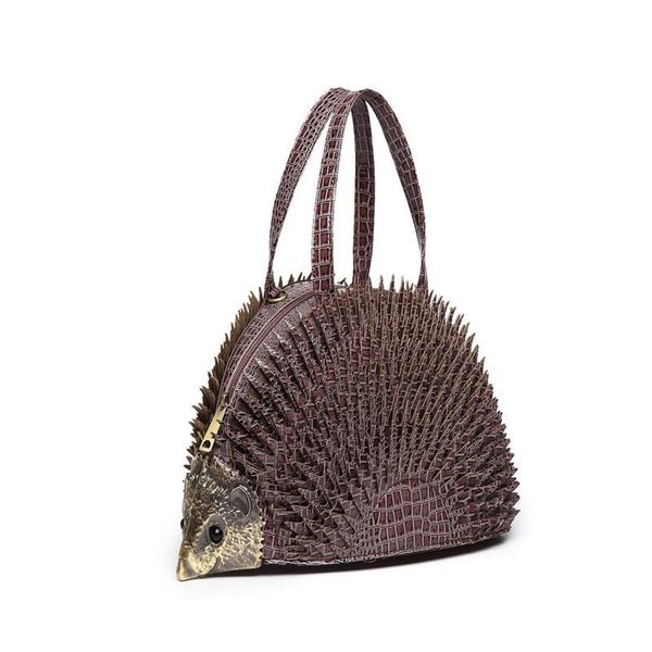 

2020 new personality design simulation hedgehog styling bag creative cute diagonal novelty brand messenger gothic handmade bag
