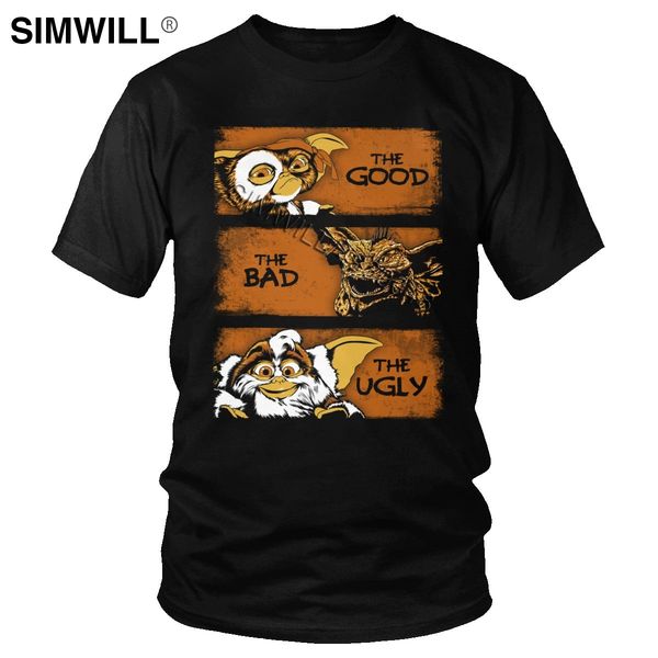 

смешной gizmo 80s фильм mogwai horror ретро sci fi cute гремлины короткий рукав чистой печать tee tops толстовка с капюшоном hoodie мужчин ф