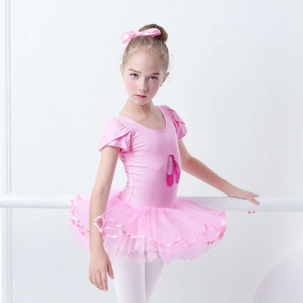 

practice summer children's short sve ballet performance grading drs, girls' dance skirt, princs skirt, Blue