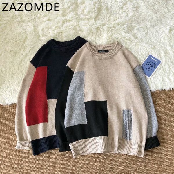 

2020 winter fashion sweater men full sleeve knitted pullovers slim fit o-neck casual sweater male brand clothing men c1222, Black