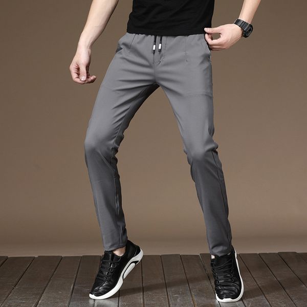 

2020 new elastic quick drying men's korean fashion sports men's leggings tight casual pants casual pants zm0dr, Blue