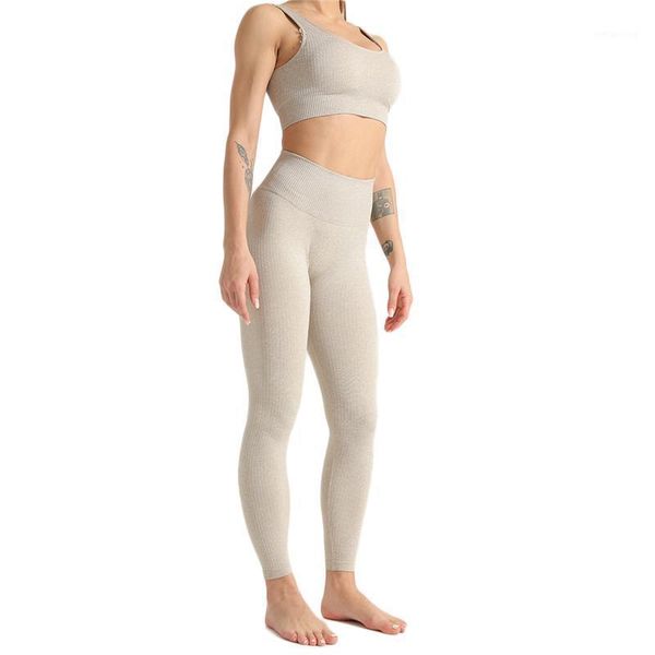 

yoga outfits nylon quick drying set professional sports running seamless fitness bra set1, White;red