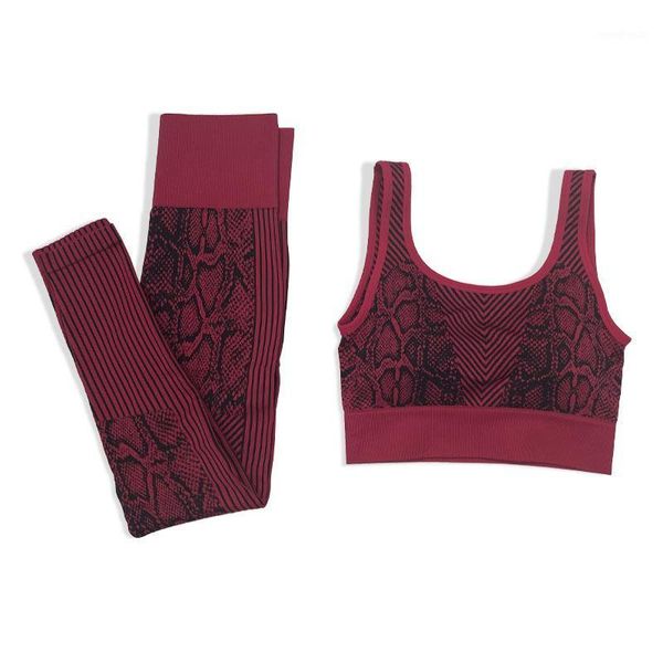 

grandwish snake yoga suit seamless sportswear outfit high waist leggings,breathable,moisture wicking,fitness set female,zf7311, White;red