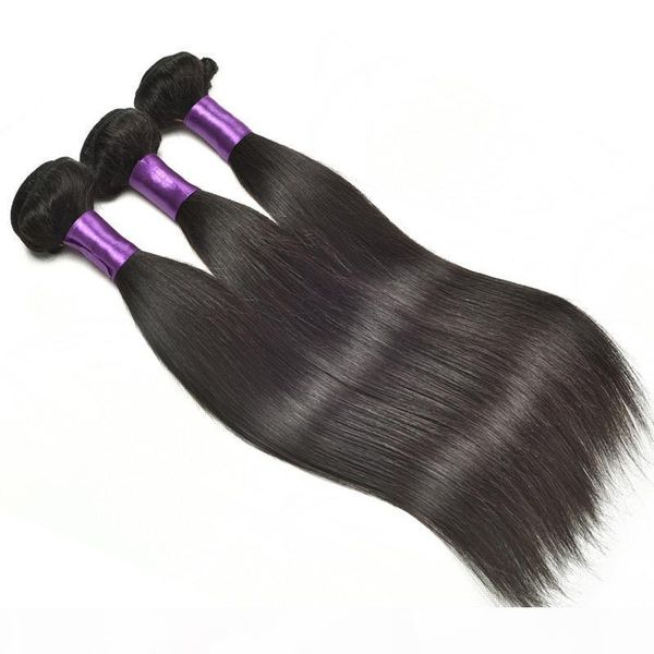 

elibess hair--grade 8a hair 100g per bundle & 4 bundles popular style, 100% human remy straight wave hair bundle, dhl, Black