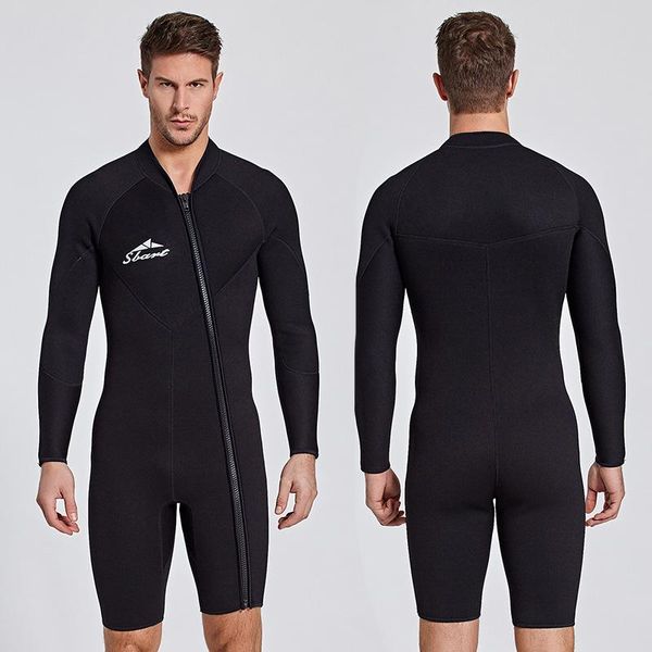

sbart 3mm neoprene wetsuit for men to keep warm swimming diving snorkeling swimsuit surfing long sleeve wetsuit