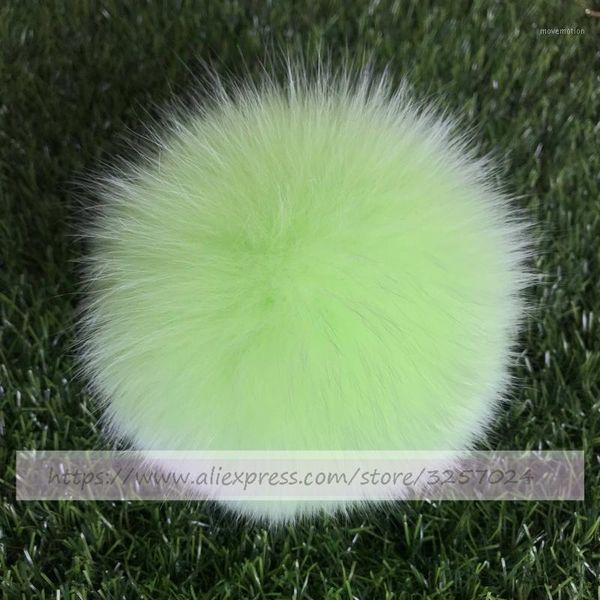 

magicfur - fur ball real fur neon green pompom bag car keyring phone keychain fluffy soft pendant1, Silver