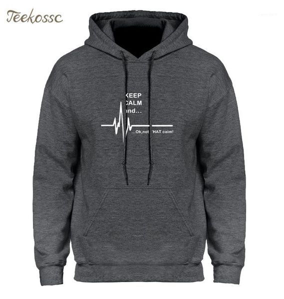 

men's hoodies & sweatshirts keep calm and...not that hoodie men ekg heart rate paramedic mens 2021 winter autumn funny hooded sweatshir, Black