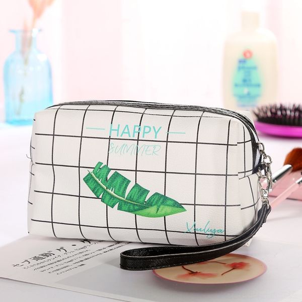 

vrava summer printing checked women's home cosmetic storage ins 2020 hand-held storage make-up bag travel wash bag y4pmq