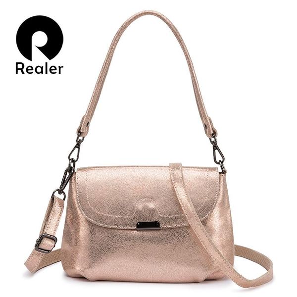 

realer genuine leather shoulder bag women luxury fashion messenger bags ladies crossbody bags purses and handbags brand designer