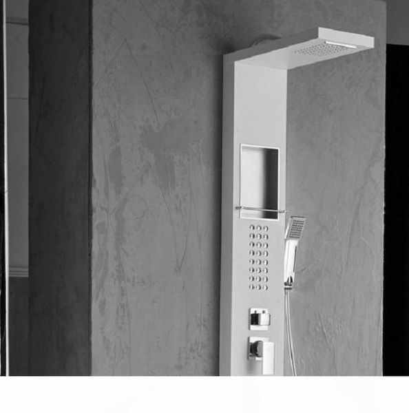 

2020 горячей продажи белого штейна из нержавеющей стали встраиваемые полки набор для душа из нержавеющей стали душ экран постоянной температ