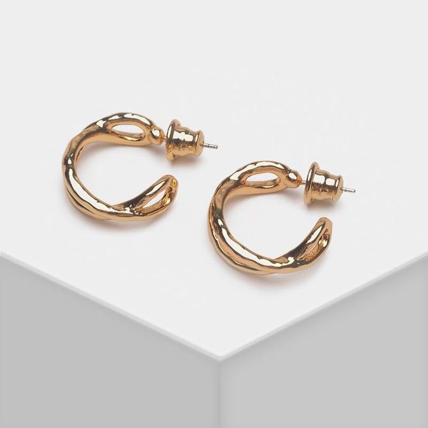 

hoop & huggie amorita boutique fashionable earrings, Golden;silver