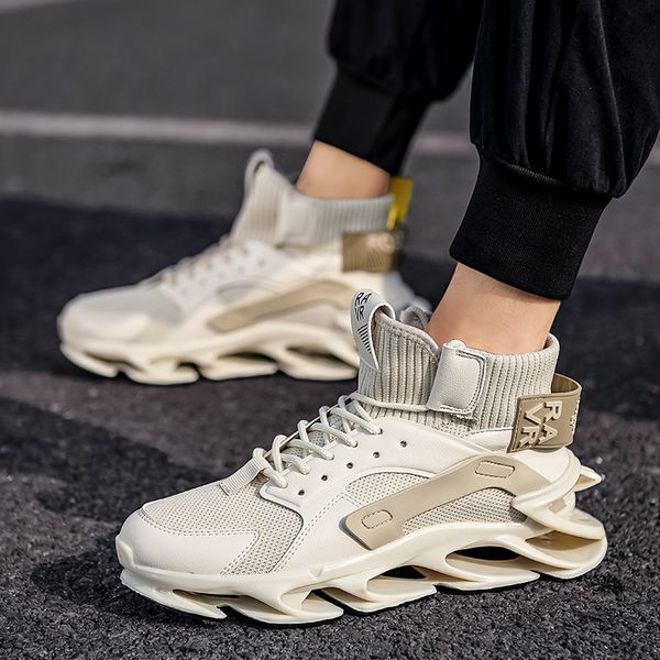 

dad men's new spring youth high casual sports socks trend versatile coconut ti0de shoes, Black