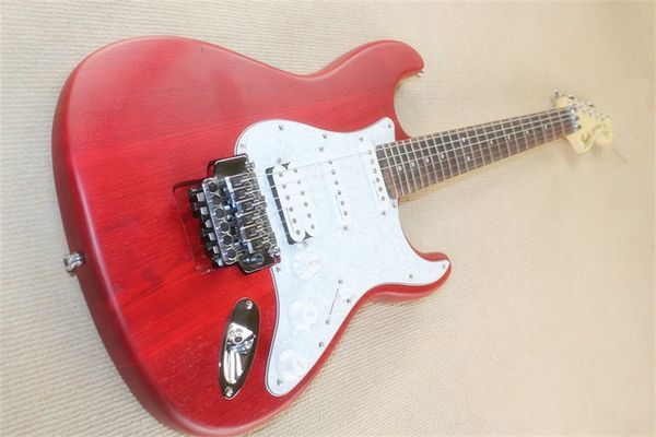 

flyoung st double shake electric guitar matte wine red shuiqu willow xylophone body single double pickup rosewood