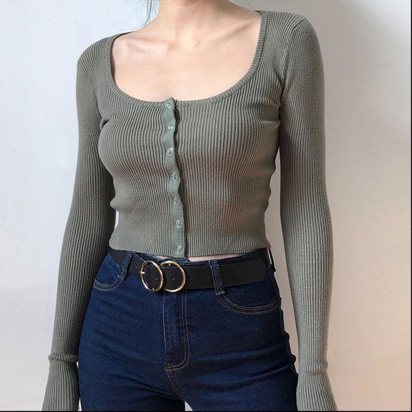 

women knit button up crop cardigans o neck lightweight matching buttons sweater crop knitting drop shipping, White;black