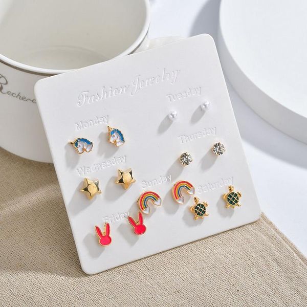 

новый симпатичные животные кристалл rhinestone птицы серьги набор для девочек кристал заявление ювелирных изделий серьги металл свадебные се, Golden