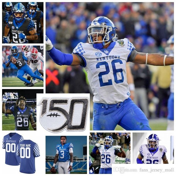 Maglie da football del Kentucky Wildcats College 2 Tim Couch 24 Christopher Rodriguez Jr. 10 Asim Rose Jr. 26 Benny Snell Jr. Maglia cucita personalizzata