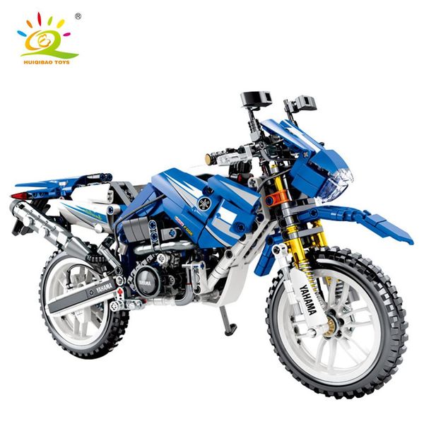 

huiqibao 799pcs мотоцикл строительные блоки техника автомобиль diy действия рисунки кирпичи развивающие игрушки для детей детский подарок bb