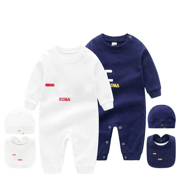 Pagliaccetti per neonati Set Primavera Neonata Ragazzi Vestiti Lettera Stampa Pagliaccetto per neonati Tuta Abbigliamento per neonati