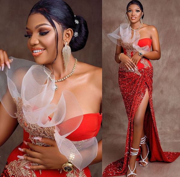 

2022 plus size arabic aso ebi red stylish sheath prom dresses lace beaded sparkly evening formal party second reception birthday bridesmaid, Black