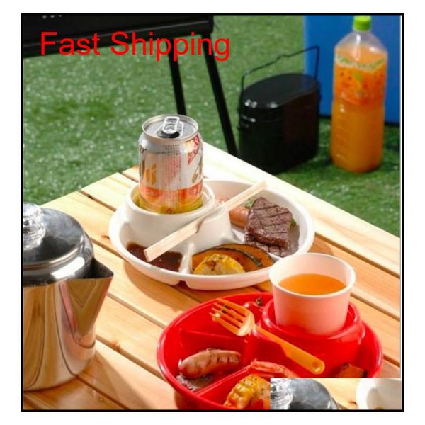 

3 compartments plate beer drink cup holder total 4 sectio qylkcc mj_bag