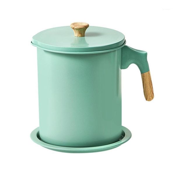 

restaurant home kitchen grease strainer stainless steel storage container oil filter pot portable for cooking bacon easy clean1