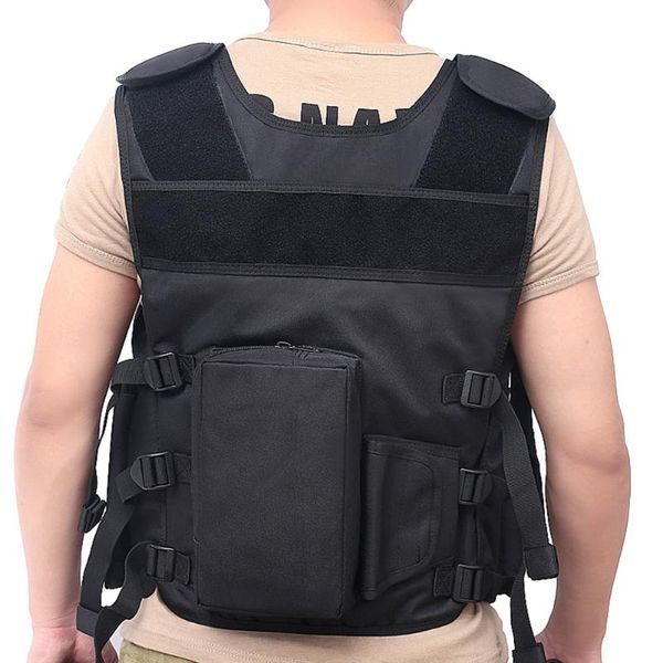 

hunting jackets outdoor hiking camping durable 800d multi-pocket detachable molle vest black adventure accessories, Camo;black