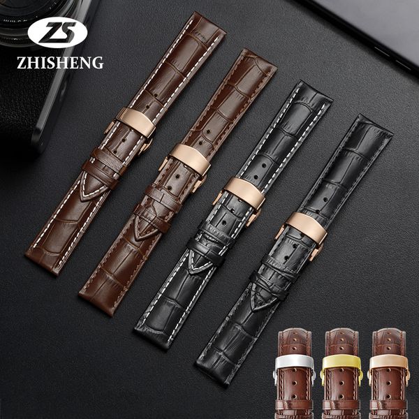 

custom safety sports hk calfskin leather western quick release wrist band watch strap