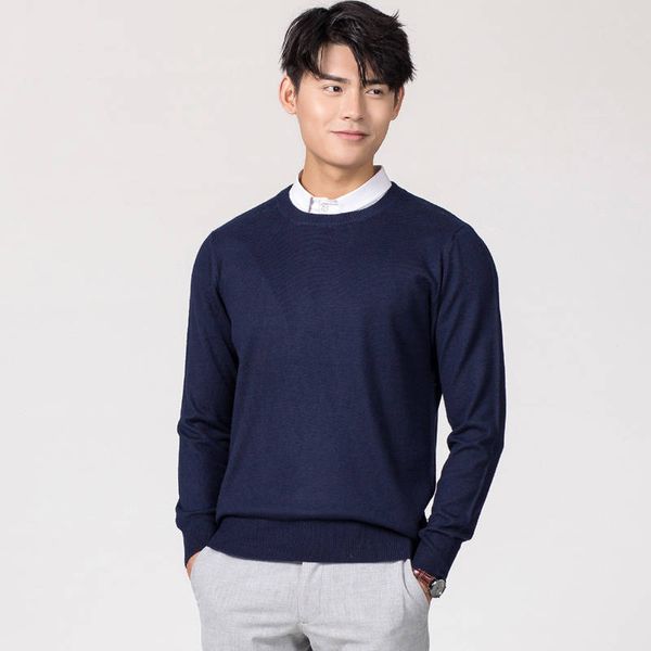 

2021 winter pullovers new mode oneck cashmere sweater and jumpers men wool clothes selling pattern male 5mey, Black