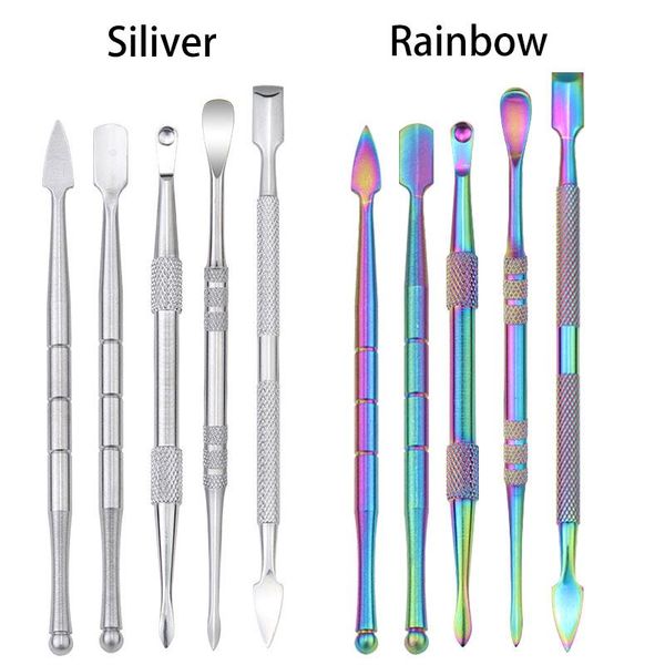 2022 Новая красочная нержавеющая сталь Vape Dabber инструмент Rainbow Concept Conceptate Wax Oil Pick инструменты для сухого травы DAB сковорода