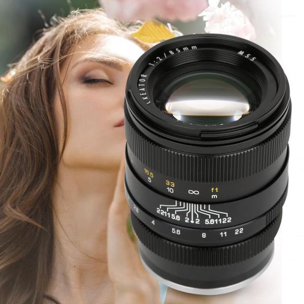 

lentes zhongyi 85mm f2.0 black aluminum alloy full frame large aperture portrait lens for canon fuji sony a mount lente para1
