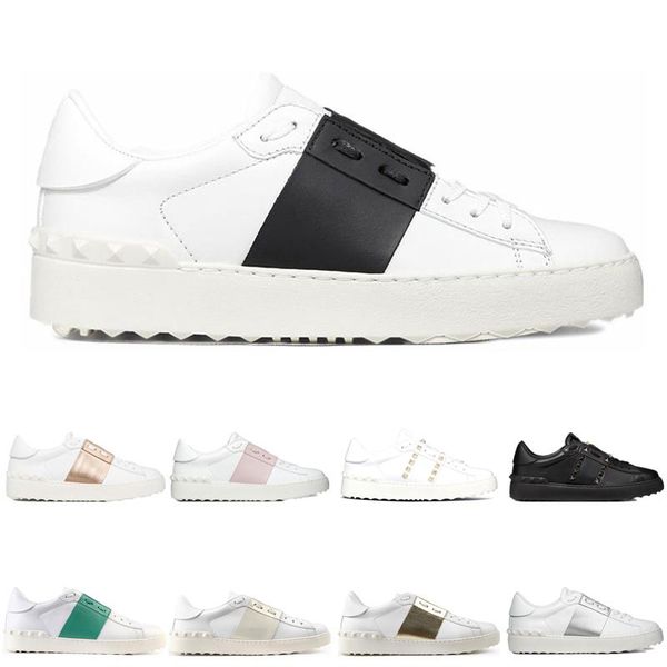 

2021 luxury mens sneakers white pink green all black women classic fashion womens shoesleather comfortable shoes open low sports trainers