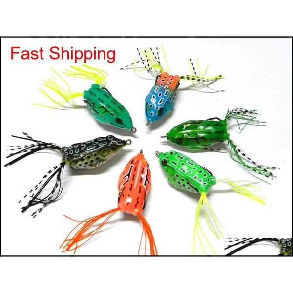 

hengjia soft frog fishing lure 6 colors 20pcs soft sile with skirt feather fishing tackle 5.5cm 12 qylonc alice_bag