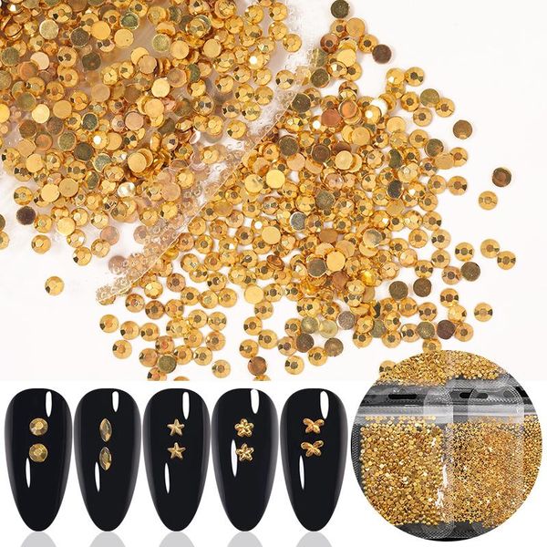 

1 bag 3d nail decorations star flower butterfly metal flat back round rivet decorations ab nail art rhinestones, Silver;gold