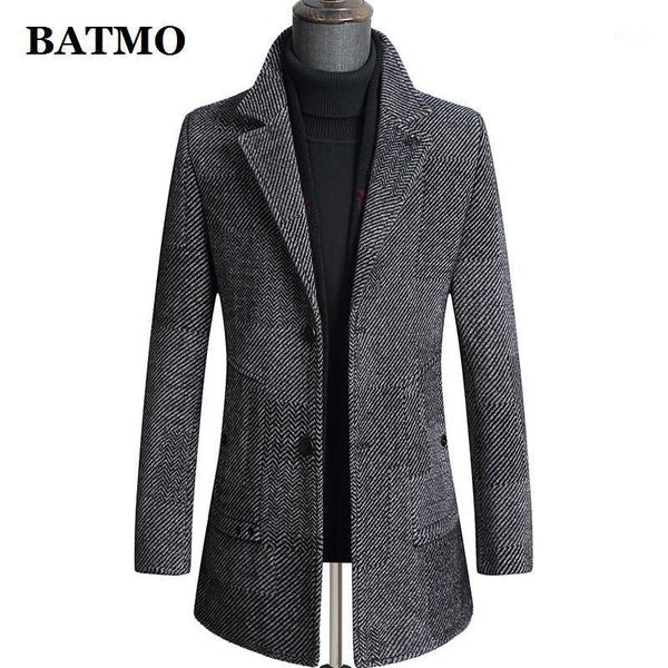 

batmo 2020 new arrival autumn&winter trench coat men,men's jackets,plus-size -xxxl 93091, Tan;black