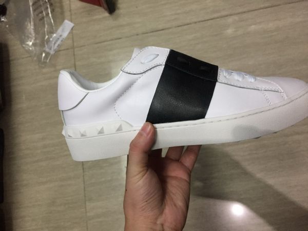 

fashion mens women casual shoes white black women leather comfortable shoes open low sports sneakers size 35-46