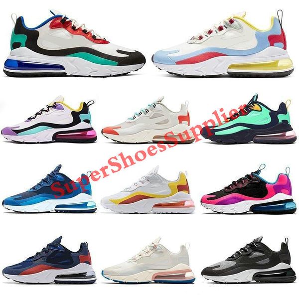 

new react men running shoes bauhaus hyper jade deep royal blue optical black fashion mens trainer breathable sports sneakers size 36-45