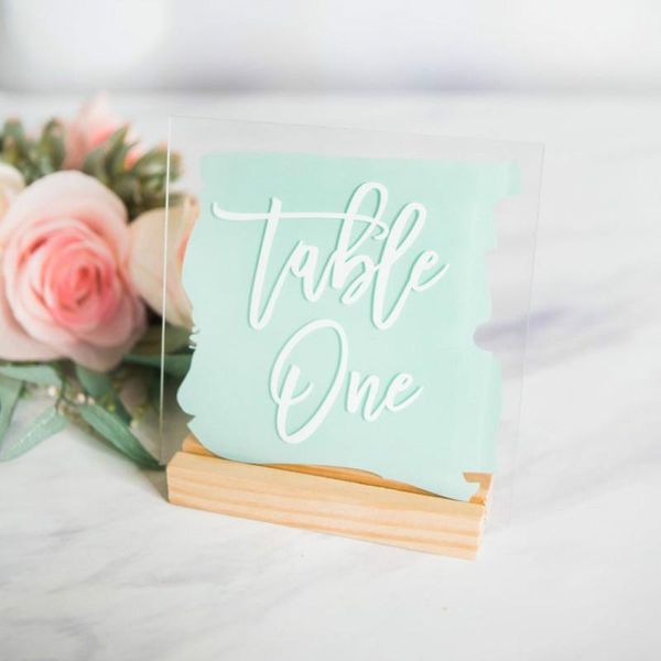 

party decoration wedding table numbers clear acrylic paint style birthday sign decro